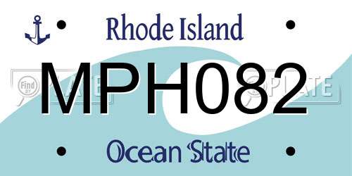 MPH082 Rhode Island License Plate