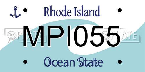 MPI055 Rhode Island License Plate