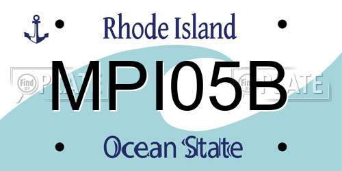 MPI05B Rhode Island License Plate