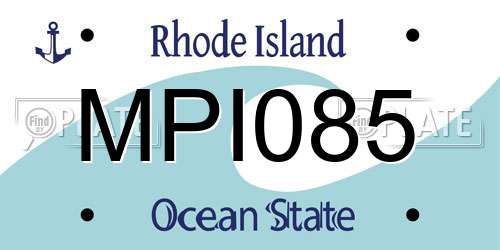 MPI085 Rhode Island License Plate