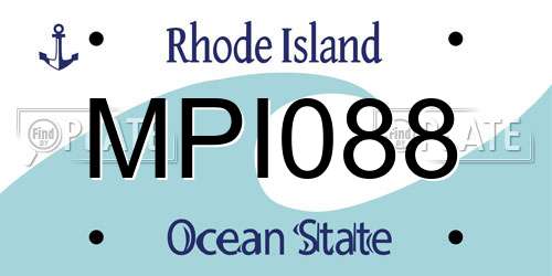 MPI088 Rhode Island License Plate