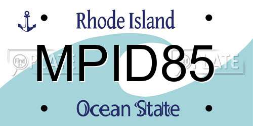 MPID85 Rhode Island License Plate