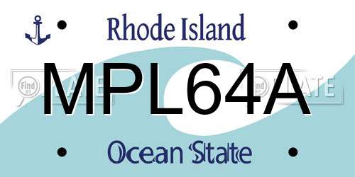 MPL64A Rhode Island License Plate