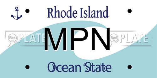 MPN Rhode Island License Plate