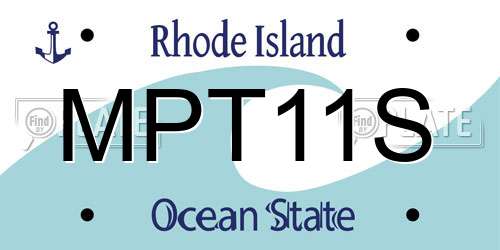 MPT11S Rhode Island License Plate