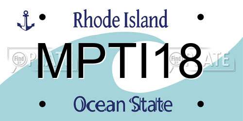 MPTI18 Rhode Island License Plate