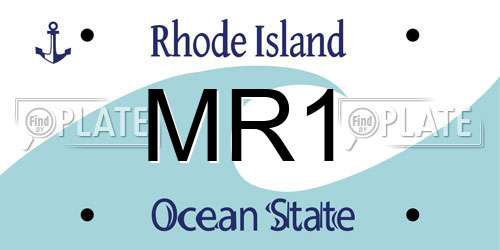 MR1 Rhode Island License Plate
