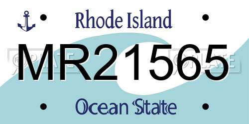 MR21565 Rhode Island License Plate