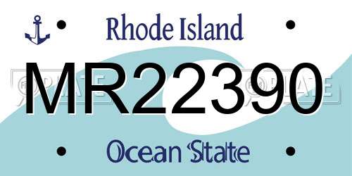 MR22390 Rhode Island License Plate