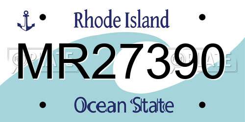 MR27390 Rhode Island License Plate