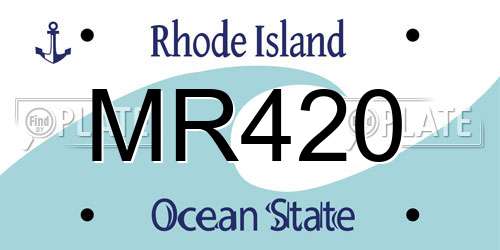 MR420 Rhode Island License Plate