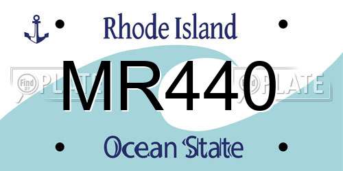MR440 Rhode Island License Plate