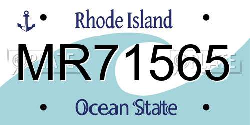 MR71565 Rhode Island License Plate