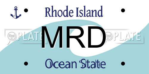 MRD Rhode Island License Plate