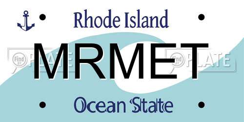 MRMET Rhode Island License Plate