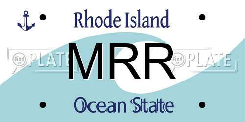 MRR Rhode Island License Plate