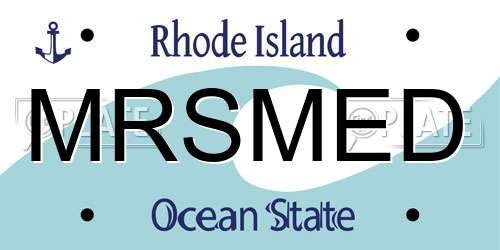 MRSMED Rhode Island License Plate