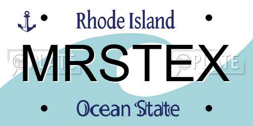 MRSTEX Rhode Island License Plate