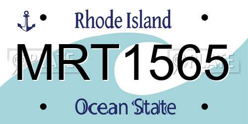 MRT1565 Rhode Island License Plate