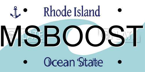 MSBOOST Rhode Island License Plate