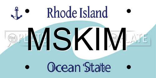 MSKIM Rhode Island License Plate