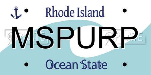 MSPURP Rhode Island License Plate