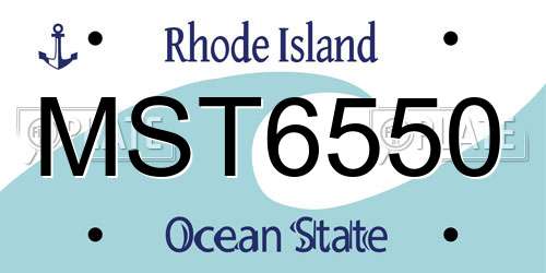 MST6550 Rhode Island License Plate