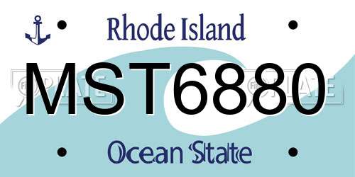 MST6880 Rhode Island License Plate