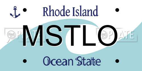 MSTLO Rhode Island License Plate