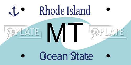 MT Rhode Island License Plate