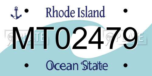 MT02479 Rhode Island License Plate
