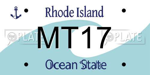 MT17 Rhode Island License Plate