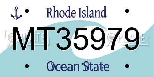 MT35979 Rhode Island License Plate