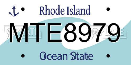 MTE8979 Rhode Island License Plate