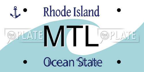 MTL Rhode Island License Plate
