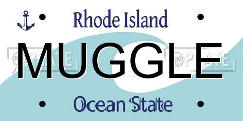 MUGGLE Rhode Island License Plate