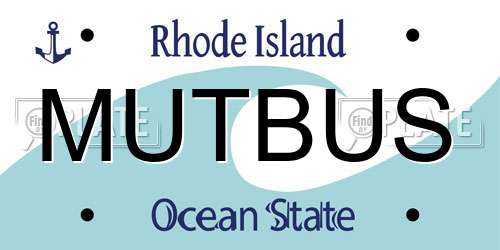 MUTBUS Rhode Island License Plate
