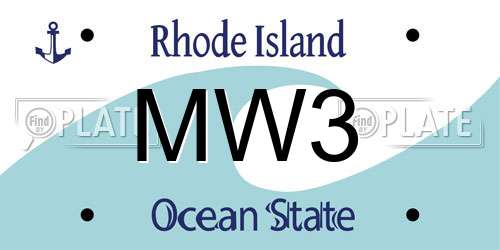 MW3 Rhode Island License Plate