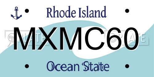 MXMC60 Rhode Island License Plate