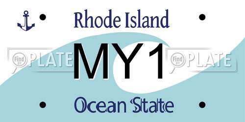 MY1 Rhode Island License Plate