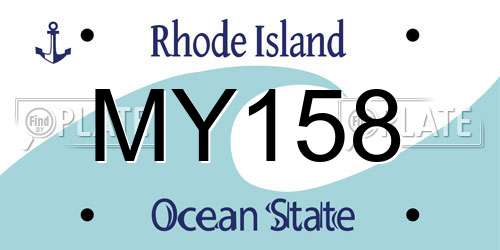 MY158 Rhode Island License Plate
