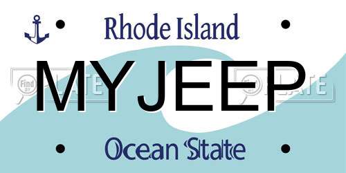 MYJEEP Rhode Island License Plate
