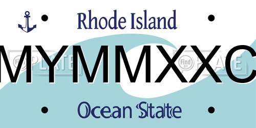 MYMMXXC Rhode Island License Plate
