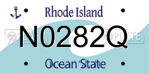 N0282Q Rhode Island License Plate
