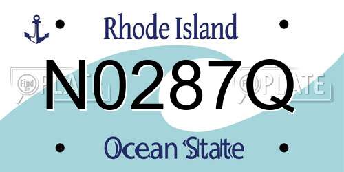 N0287Q Rhode Island License Plate