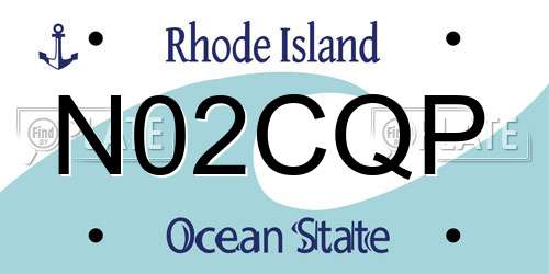 N02CQP Rhode Island License Plate