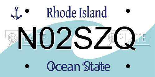 N02SZQ Rhode Island License Plate