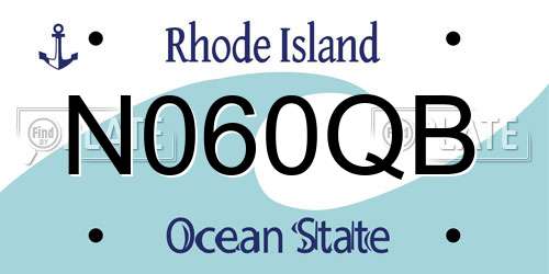 N060QB Rhode Island License Plate