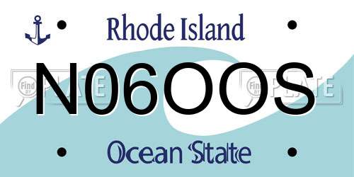 N06OOS Rhode Island License Plate