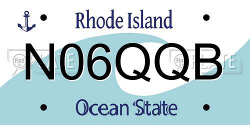 N06QQB Rhode Island License Plate